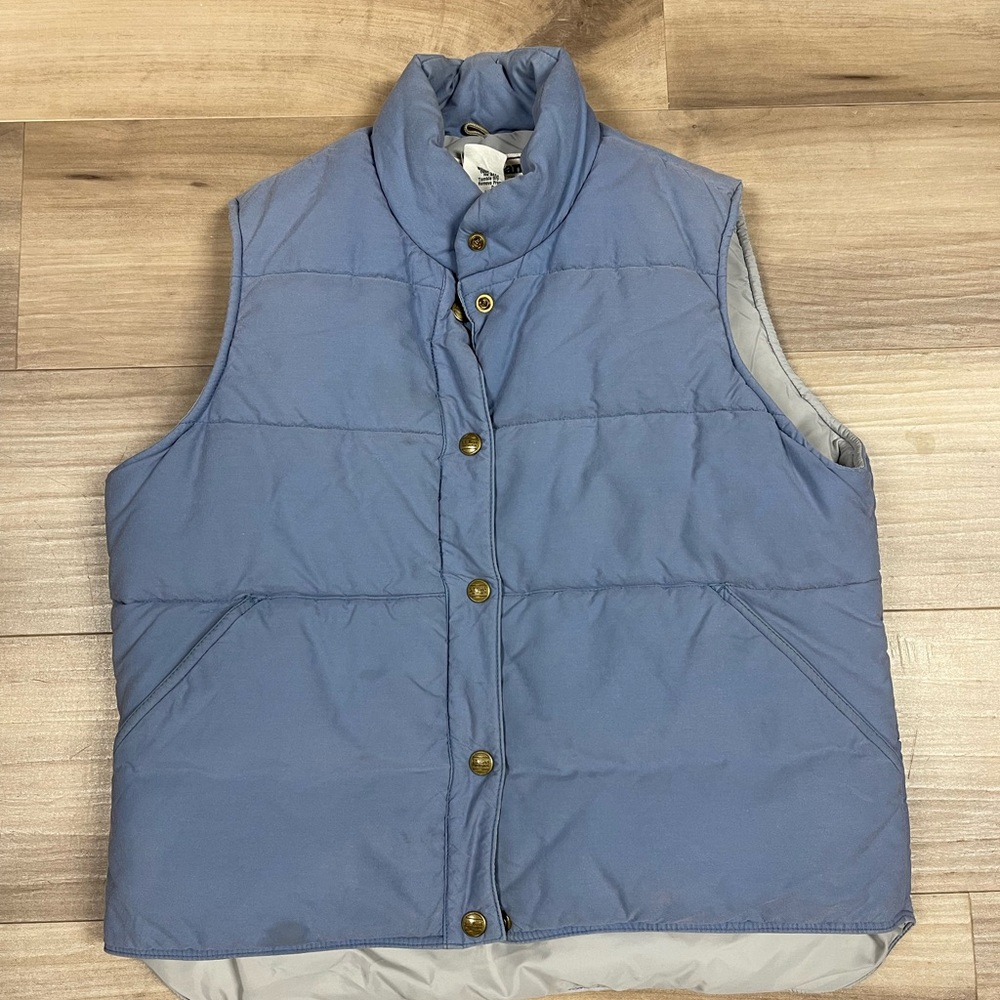 Vintage L.L. Bean Freeport Maine Medium Button Up Puffer Vest Made In USA READ